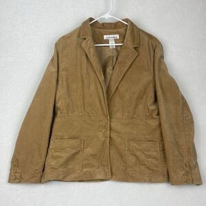 Jones New York Sport Blazer Womens Extra Large Brown Camel 2 Button Jacket